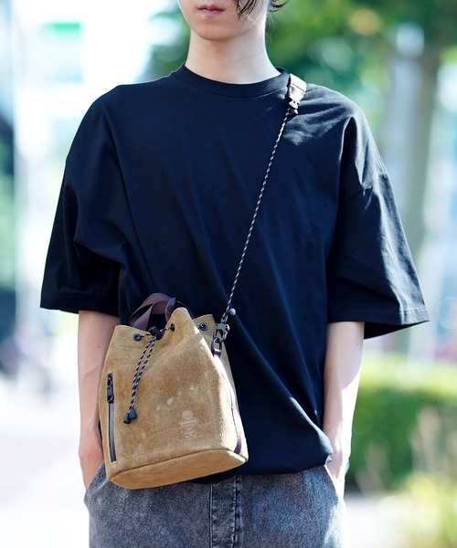 AS2OV ショルダーバッグ アッソブ WATER PROOF SUEDE DRAWSTRING