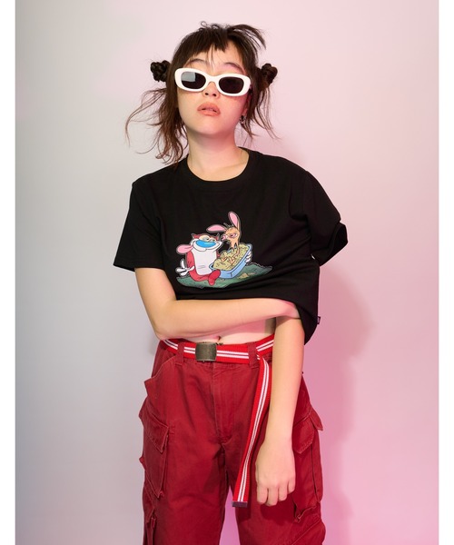 tシャツ 「Little sunny bite」 Ren ＆ Stimpy tee レディース メンズ Little sunny bite tシャツ 「8」「it」「Little bite」Ren