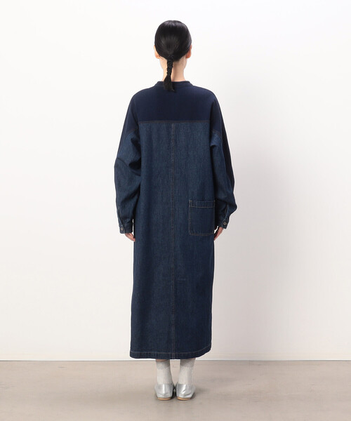 ☆JEANS ロゴ デニム シャツワンピース DENIM WORK SHIRT DRESS デニム ワークシャツワンピース A42310