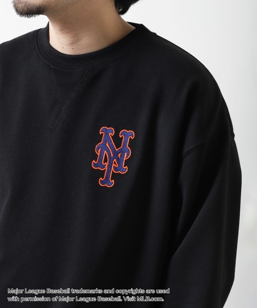 MLB トレーナー スウェット 「MLB」 バック チームロゴ 刺繍