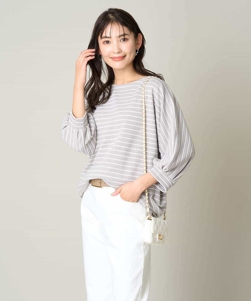 a.v.v（アー・ヴェ・ヴェ） tシャツ ボーダードルマンカットソー