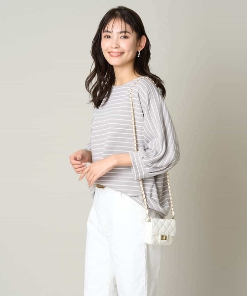 a.v.v（アー・ヴェ・ヴェ） tシャツ ボーダードルマンカットソー