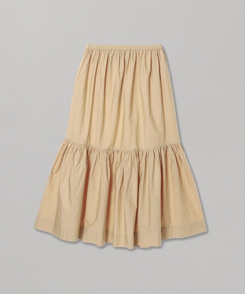 スカート GANNI Cotton Poplin Maxi Flounce Skirt F8187 レディース 