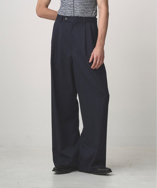 JUHA（ユハ） スラックス 2TUCK WIDE EASY PANTS メンズ レディース