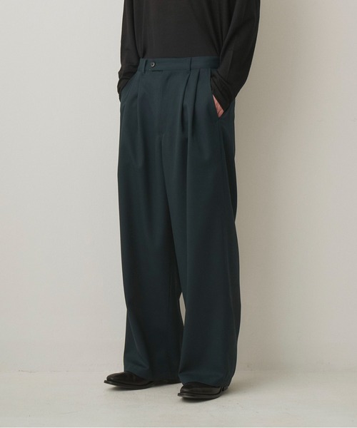 Juha（ユハ） スラックス 2TUCK WIDE EASY PANTS メンズ レディース