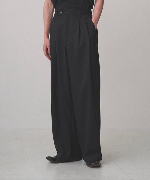 Juha（ユハ） スラックス 2TUCK WIDE EASY PANTS メンズ レディース