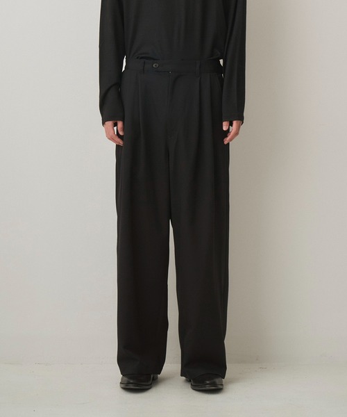 Juha（ユハ） スラックス 2TUCK WIDE EASY PANTS メンズ レディース