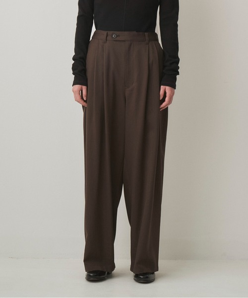 JUHA（ユハ） スラックス 2TUCK WIDE EASY PANTS メンズ レディース