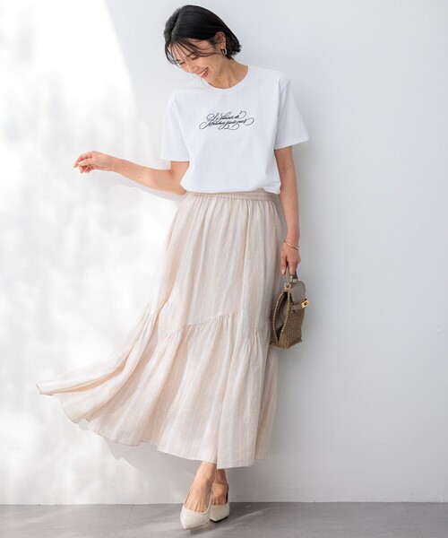 23区【洗える】LIBECO ティアード スカート 38 М ペチコート付き 23区 スカート 「洗える」LIBECO ティアード : ZOZOTOWN Yahoo