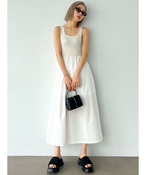 EMODA（エモダ） 厚底 サンダル ニットワイドバンドサンダル