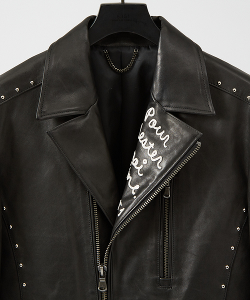 5351 POUR LES HOMMES 革ジャン ライダース 「40周年」スタッズ