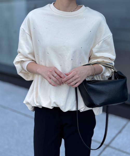 Emma Taylor tシャツ スパークルスウェットバルーンヘムプルオーバー 