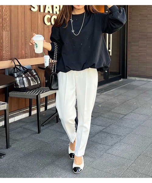 Emma Taylor tシャツ スパークルスウェットバルーンヘムプルオーバー 
