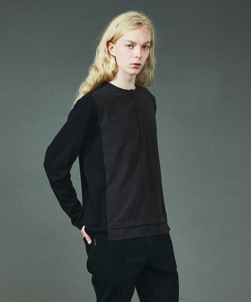 5351 POUR LES HOMMES tシャツ フィブリル ヘンリーネック 長袖Tシャツ