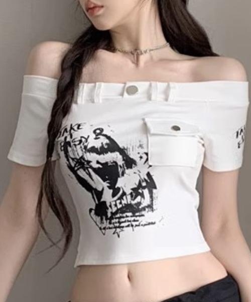 tシャツ A'GEM/9 × .kom「OVDY/オブディワイ」ピグメントデザイン 半袖カットソー レディース メンズ A'GEM/9 × .kom『OVDY/オブディワイ』切替 半袖カットソー