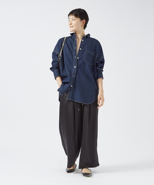 Rouge vif（ルージュ ヴィフ） パンツ ツータックサテンイージーパンツ