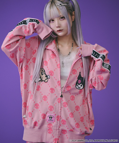 セットアップ 「GALFY/ガルフィー」×「KUROMI/クロミ」ドクロだらけ 