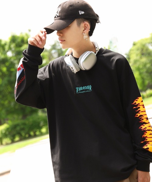 THRASHER（スラッシャー） tシャツ スリーブ ロゴ プリント 長袖 T
