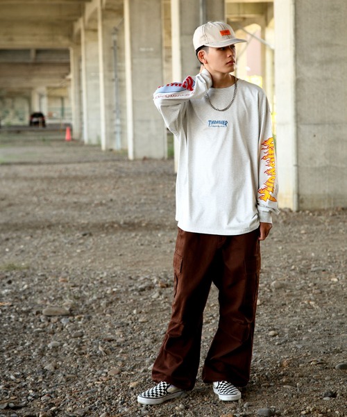 THRASHER（スラッシャー） tシャツ スリーブ ロゴ プリント 長袖 T