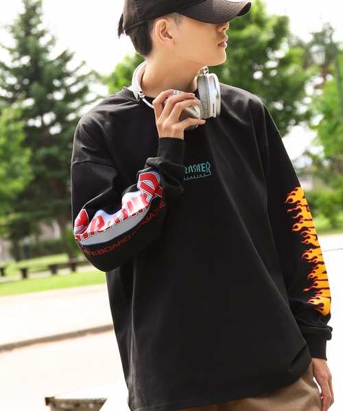 THRASHER（スラッシャー） tシャツ スリーブ ロゴ プリント 長袖 T