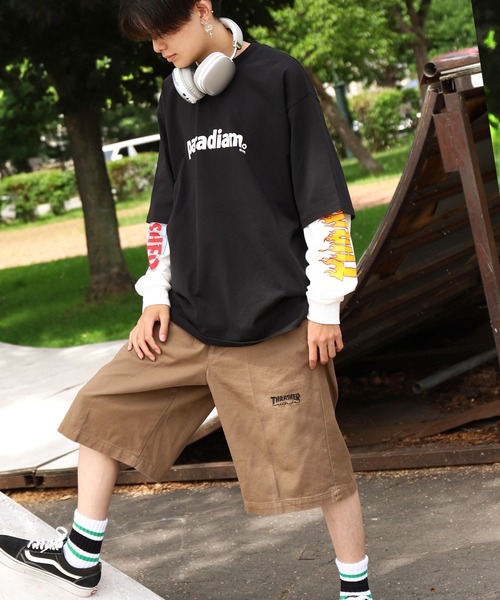 THRASHER（スラッシャー） tシャツ スリーブ ロゴ プリント 長袖 T