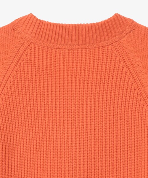 LACOSTE カーディガン 編地切り替えウールニット クロップド丈