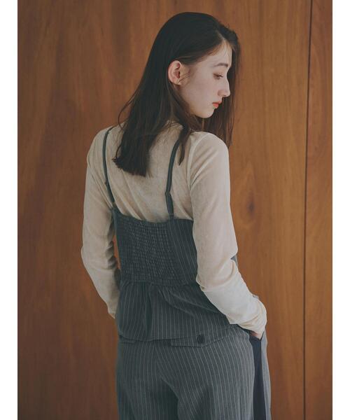 so4u ブラウス シャツ ピンストライプビスチェ レディース