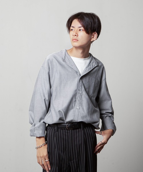 ZIP FIVE シャツ 「ZIP FIVE」 CVCオックス 長袖 バンドカラー