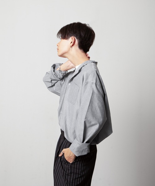 長袖シャツ ディズニー】 スキッパー 長袖 形態安定 ニットシャツ