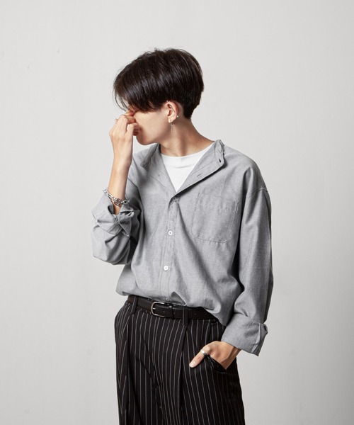 ZIP FIVE シャツ 「ZIP FIVE」 CVCオックス 長袖 バンドカラー