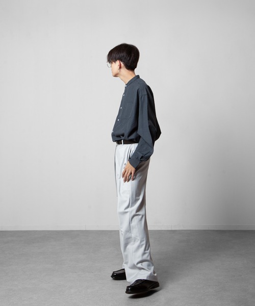 ZIP FIVE（ジップ ファイブ） シャツ CVCオックス 長袖 バンドカラー