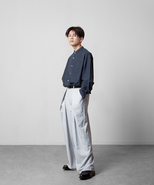 24.５センチ ZIP FIVE シャツ 「ZIP FIVE」 CVCオックス 長袖 バンドカラー