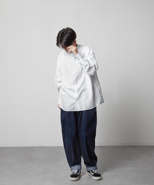 ZIP FIVE シャツ 「ZIP FIVE」 CVCオックス 長袖 バンドカラー