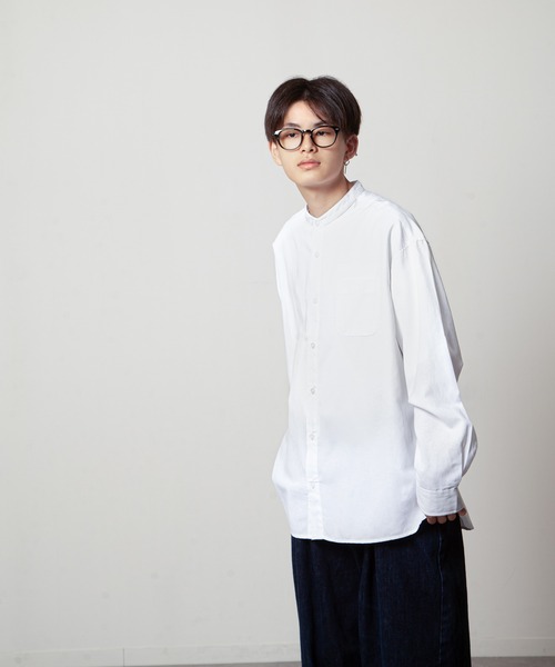 24.５センチ ZIP FIVE シャツ 「ZIP FIVE」 CVCオックス 長袖 バンドカラー