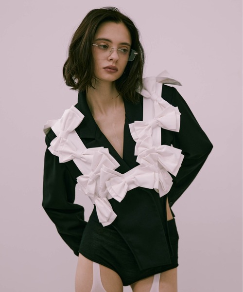 Carmelo リボン ハーネス Ribbon harness BLACK Carmelo ベスト ジレ Ribbon harness / リボンハーネス