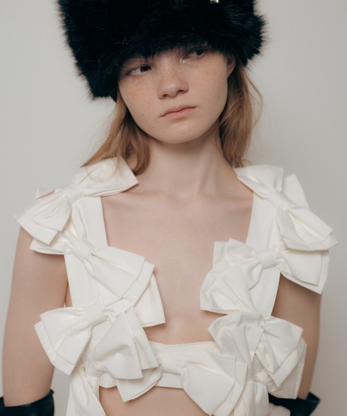 Carmelo リボンハーネス【白】 Carmelo ベスト ジレ Ribbon harness / リボンハーネス レディース