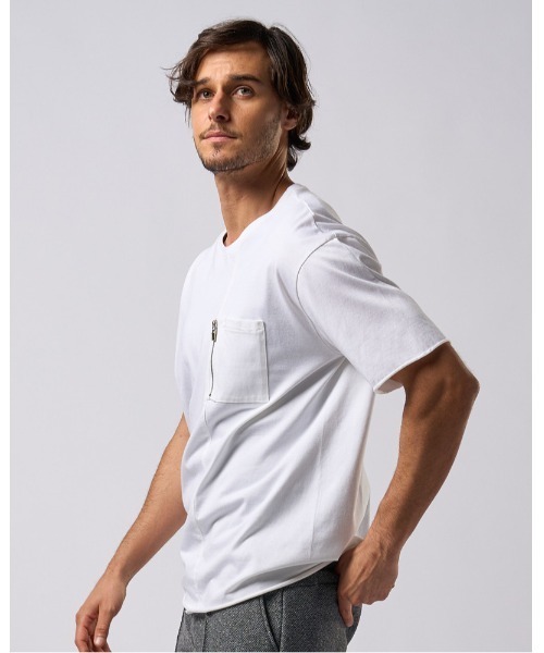 wjk tシャツ cool touch zip-pocket S/S メンズ : ZOZOTOWN Yahoo!店