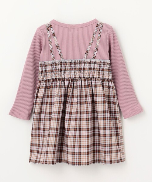 tシャツ 「90-100cm」ビスチェック トップス キッズ 子供服 女の子 