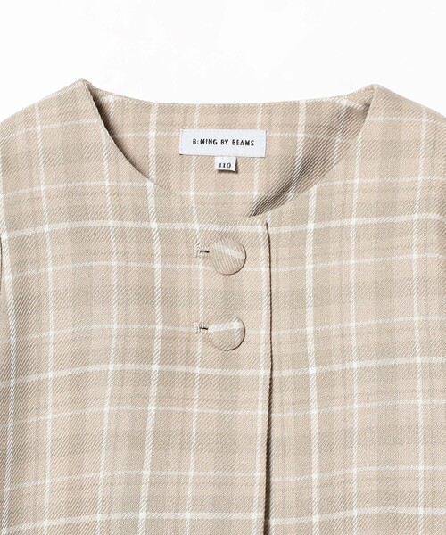 B:MING by BEAMS フォーマル チェック スカート120ボレロ130 B:MING by BEAMS カーディガン セレモニー ボレロ 2025SS(100
