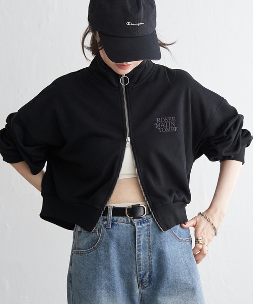 VENCE EXCHANGE パーカー 裏毛ショートブルゾン レディース : ZOZOTOWN 