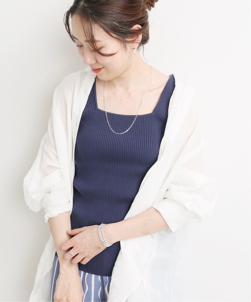 IENA 「IENA」 ノースリーブニット FREE ネイビー レディース