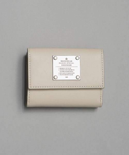 MAISON SPECIAL 財布 「UNISEX」Metal Plate Trifold Wallet