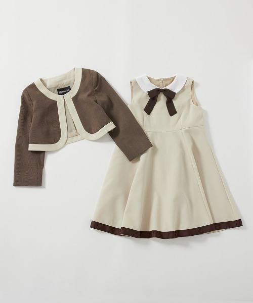 ベージュ 襟付き フォーマルドレス セット devirock（デビロック） フォーマル 発表会 卒園式 入学式 フォーマル