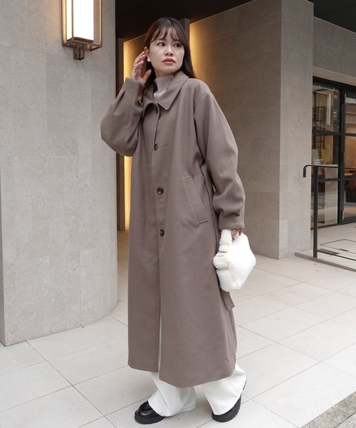 SOU•SOU キモノ袖 デザイン コート ガウン ウエストベルト N1475 SOU•SOU キモノ袖 デザイン コート ガウン ウエストベルト N1475