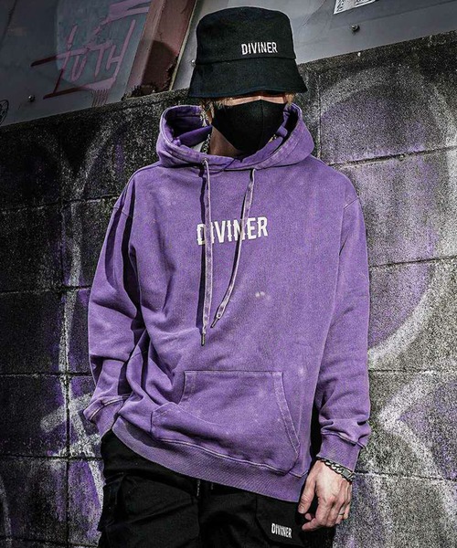 【中古】未使用品 エフオージー エッセンシャルズ スウェットパーカー フーディ M パープル 紫 192BT246217F メンズ DIVINER（ディバイナー） パーカー Haze Hoodie（パープル） メンズ
