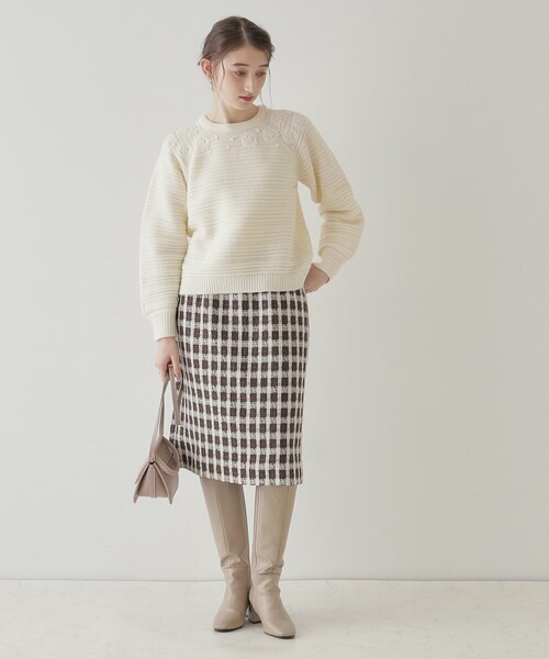 Couture Brooch スカート 「オトナ女子の垢抜け膝丈スカート」モール