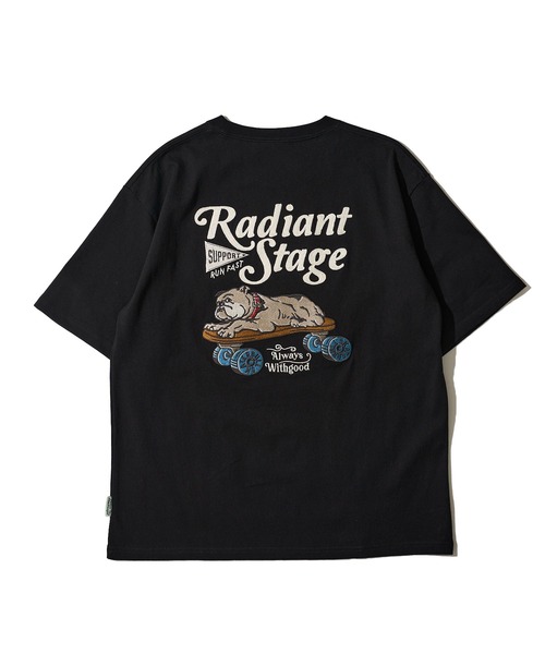 Vin ドルマンスリーブチェーン刺繍Tシャツ　ブラック ヴァン Vin ドルマンスリーブチェーン刺繍Tシャツ （ブラック