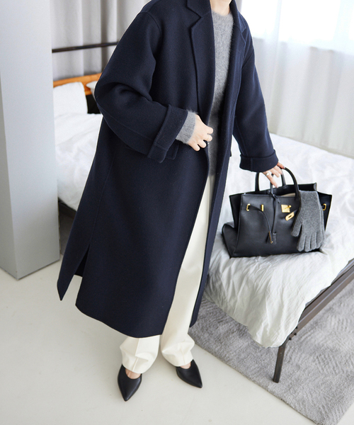 SLOBE IENA（スローブイエナ） チェスターコート 36 ネイビー