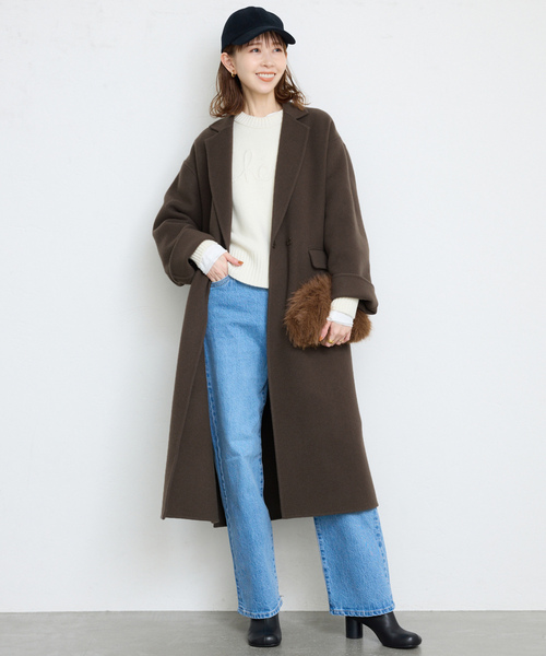 SLOBE IENA（スローブイエナ） チェスターコート 36 ネイビー