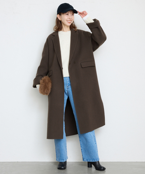 SLOBE IENA（スローブイエナ） チェスターコート 36 ネイビー